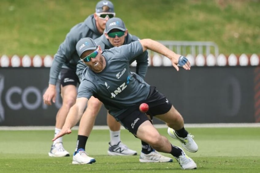 New Zealand in training on the eve of the second Test against England