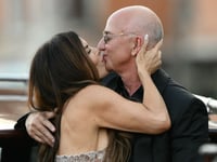 Newlyweds Jeff Bezos and Lauren Sánchez Bezos pack on PDA ahead of star-studded wedding celebration