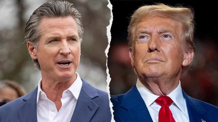 California Gov. Gavin Newsom and President-elect Trump