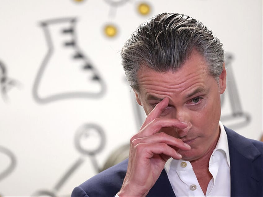 COMPTON, CA - JUNE 5, 2025 - - California Governor Gavin Newsom strikes a pensive pose bef