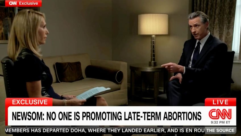 newsom refuses to say if he supports any limits on abortion while calling gop attacks on the issue total bs