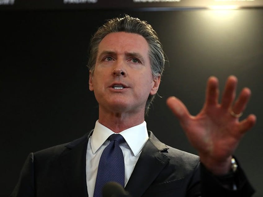 SACRAMENTO, CALIFORNIA - FEBRUARY 27: California Gov. Gavin Newsom speaks during a news conference at the California Department of Public Health on February 27, 2020 in Sacramento, California. California Gov. Gavin Newsom joined State health officials to an update to the public about the state's response to the Coronavirus known …