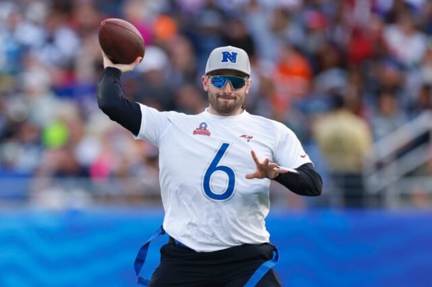 Quarterback Baker Mayfield of the Tampa Bay Buccaneers won the Offensive Most Valuable Player award in sparking the NFC over the AFC in the NFL Pro Bowl Games all-star competition