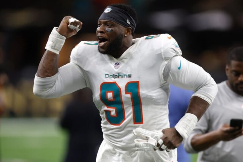 Nigerian defensive end Emmanuel Ogbah of the Miami Dolphins was released by the NFL club