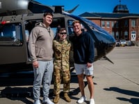 NFL Draft prospects Joe Alt, Bo Nix enjoy Black Hawk flight over Detroit with National Guard thanks to USAA