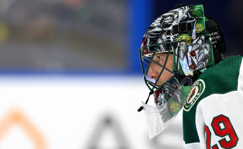 nhl bars minnesota wild goalie from wearing native american heritage mask during warmups