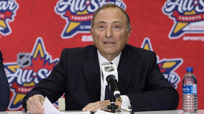 Gary Bettman speaks to the media