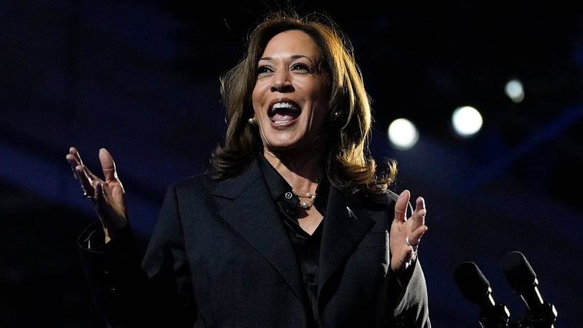 Kamala Harris at a campaign rally