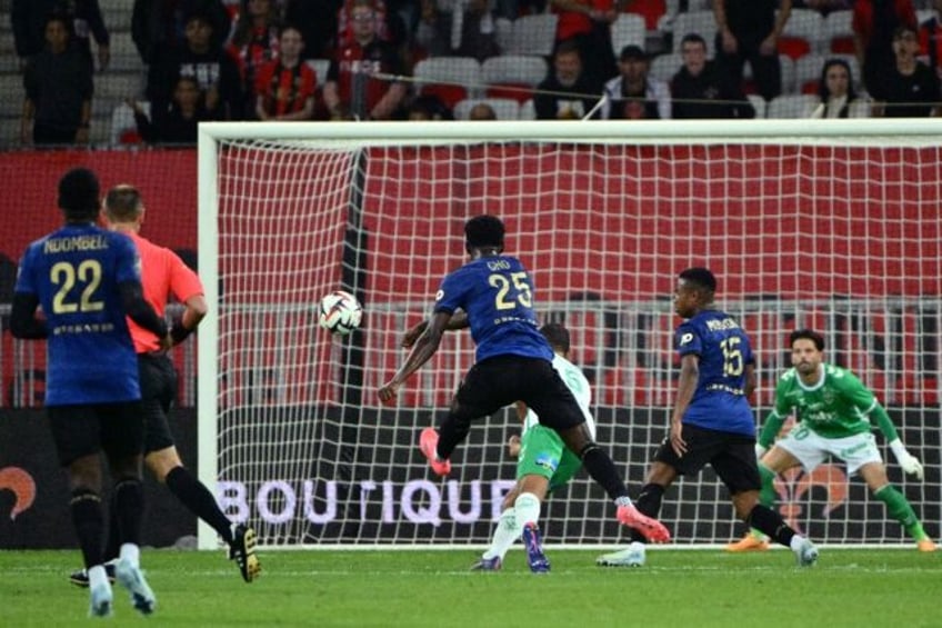 Mohamed-Ali Cho scores in Nice's 8-0 win over Saint-Etienne