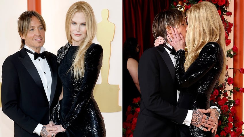 Nicole Kidman and Keith Urban on Oscars red carpet split