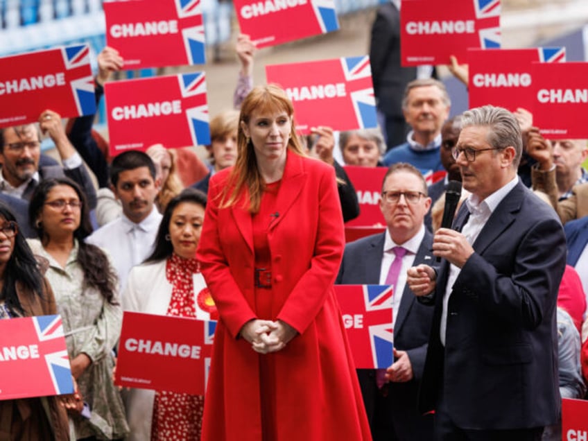 GILLINGHAM, ENGLAND - MAY 23: Deputy Leader Angela Rayner and Labour Leader Keir Starmer s