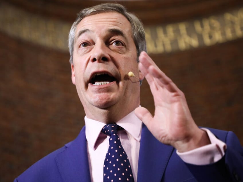 Nigel Farage, the leader of Brexit Party, attends a press conference at the Emmanuel Centre, two days before the General Election. London, United Kingdom on December 10, 2019. (Photo by Beata Zawrzel/NurPhoto)