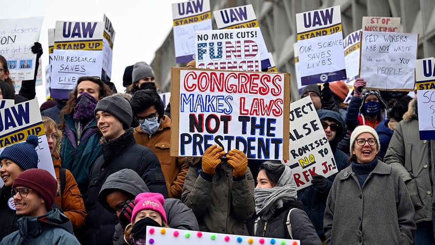 Protest against budget cuts