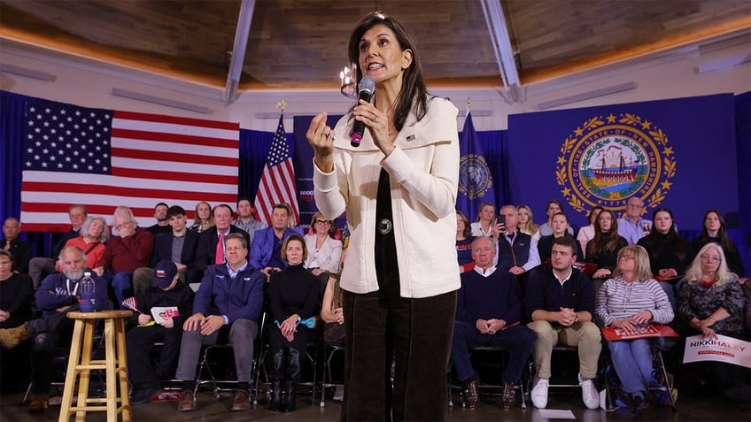 Republican presidential candidate Nikki Haley