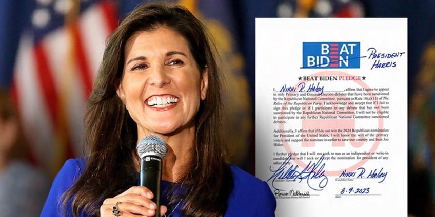 nikki haley signs rnc pledge to support eventual gop nominee but makes one small edit