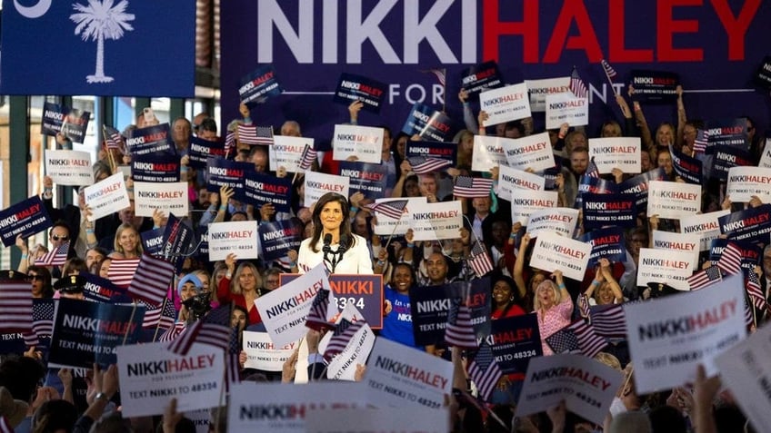 Republican presidential candidate Nikki Haley