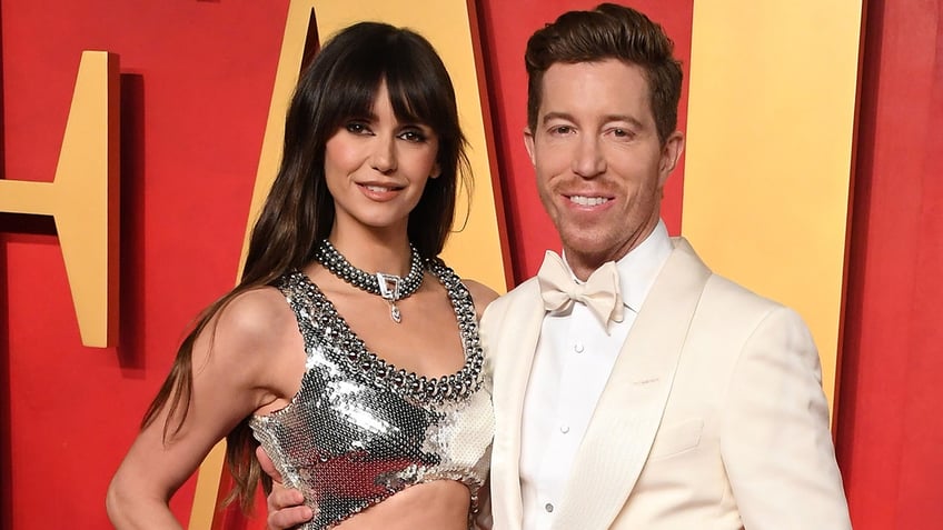 Shaun White and Nina Dobrev at the Vanity Faire Oscars After Party