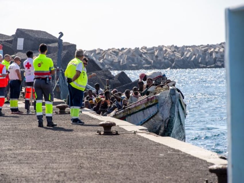 EL HIERRO, CANARY ISLANDS, SPAIN - SEPTEMBER 22: Emergency Services receive several migran