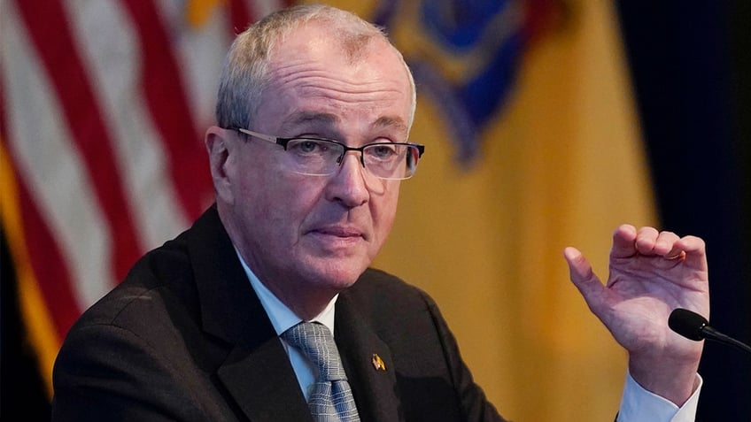 Phil Murphy, the governor of New Jersey, holds a press conference