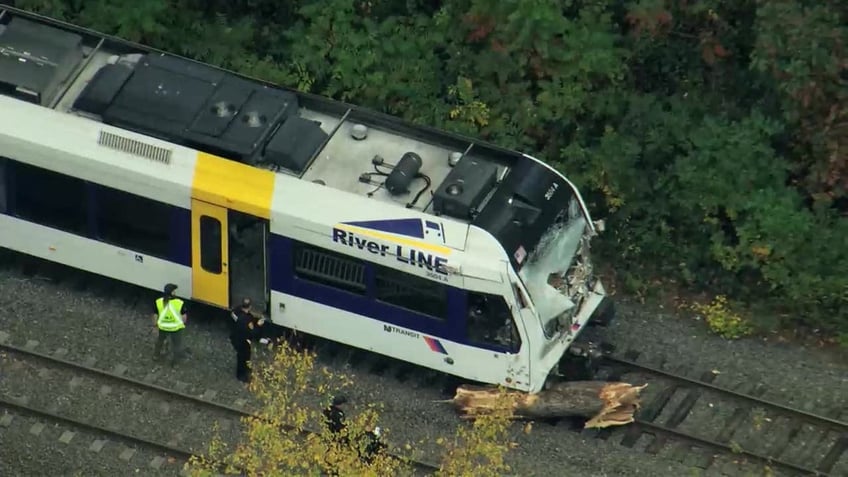 NJ Transit tree collision