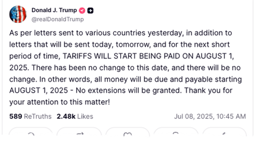 no extensions trump strikes back against taco talk with aug 1 tariff deadline