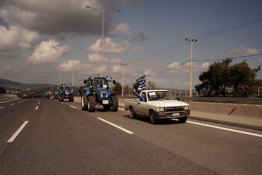 no farmers no food greek tractor protests head to parliament