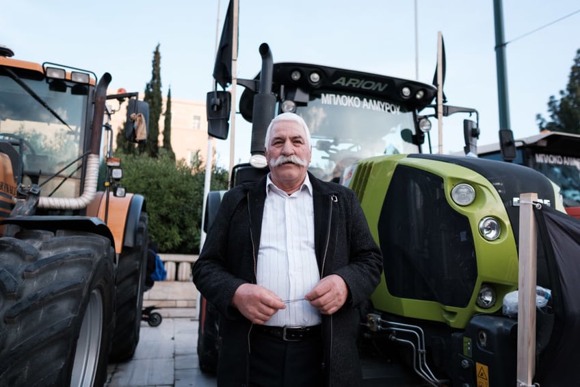 no farmers no food greek tractor protests head to parliament