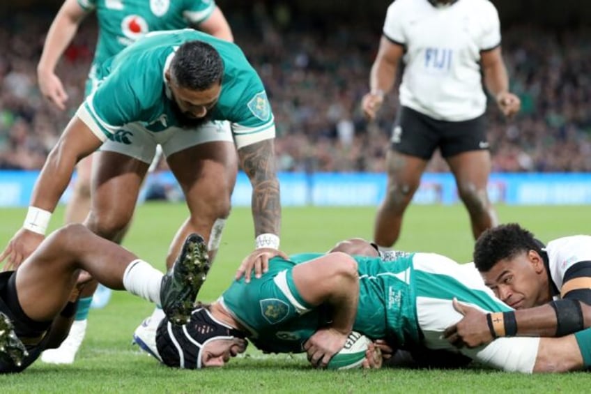 Ireland captain Caelan Doris (C) said the 10-match winning run against Scotland was irrele