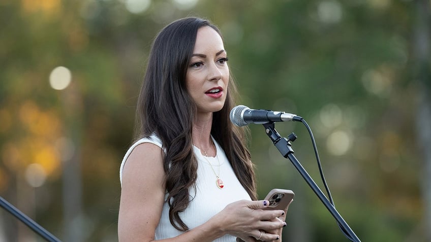 Jessica Tapia at parental rights rally