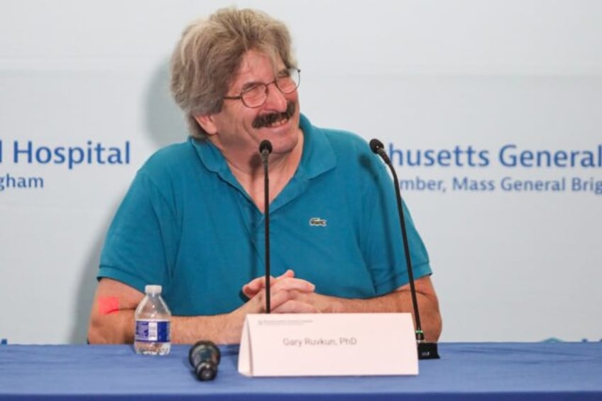 Nobel Prize winner in Physiology or Medicine, Gary Ruvkun speaks during a press conference