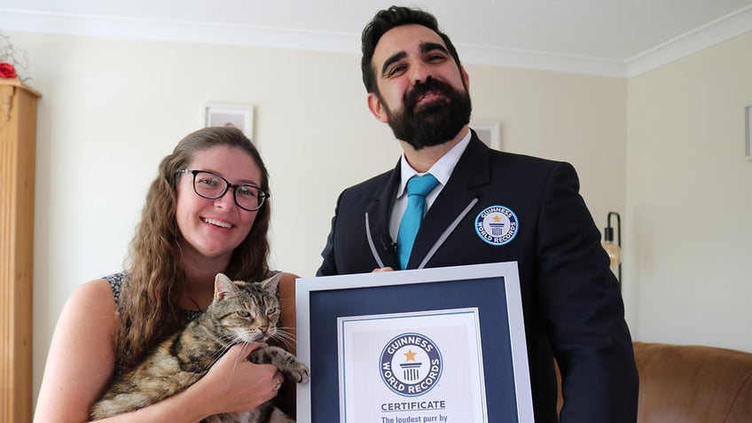 noisy cat sets new guinness world record for loudest purr