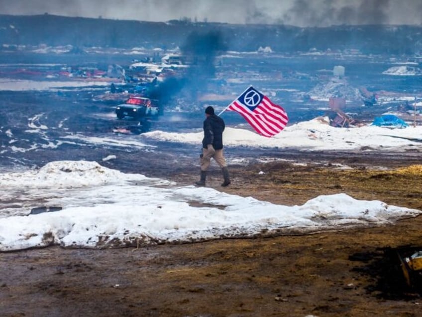 NORTH DAKOTA, UNITED STATES - 2017/02/22: Defiant Dakota Access Pipeline water protectors