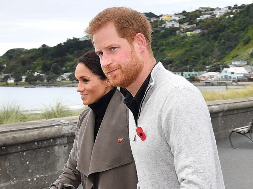 Britain's Prince Harry and his wife Meghan, the Duchess of Sussex, arrive at the Mara