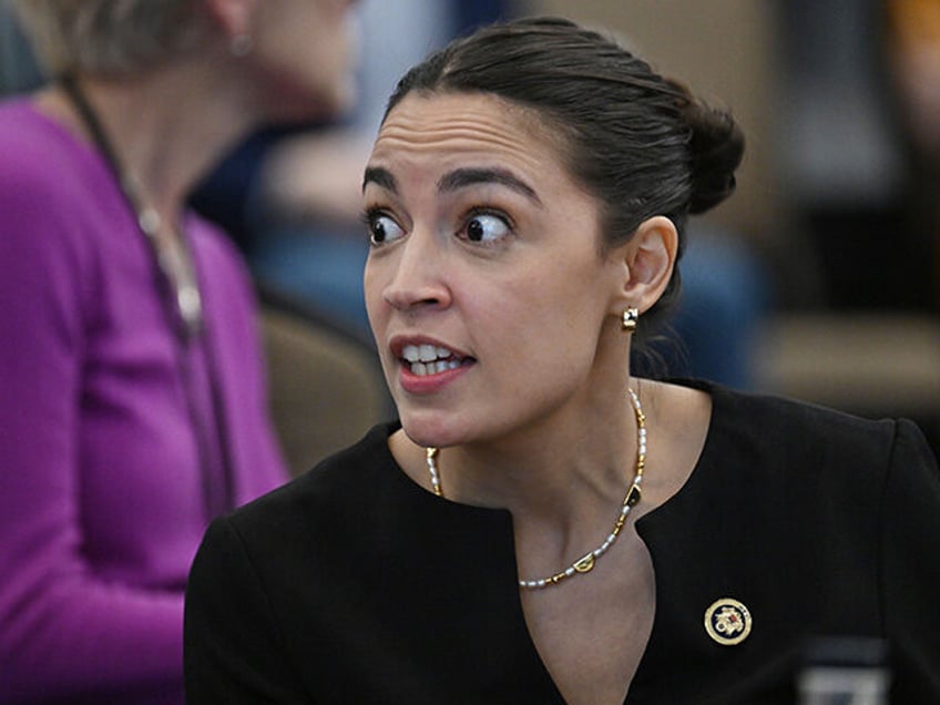 Rep. Alexandria Ocasio-Cortez (D-NY) attends the House Democratic Caucus Issues Conference