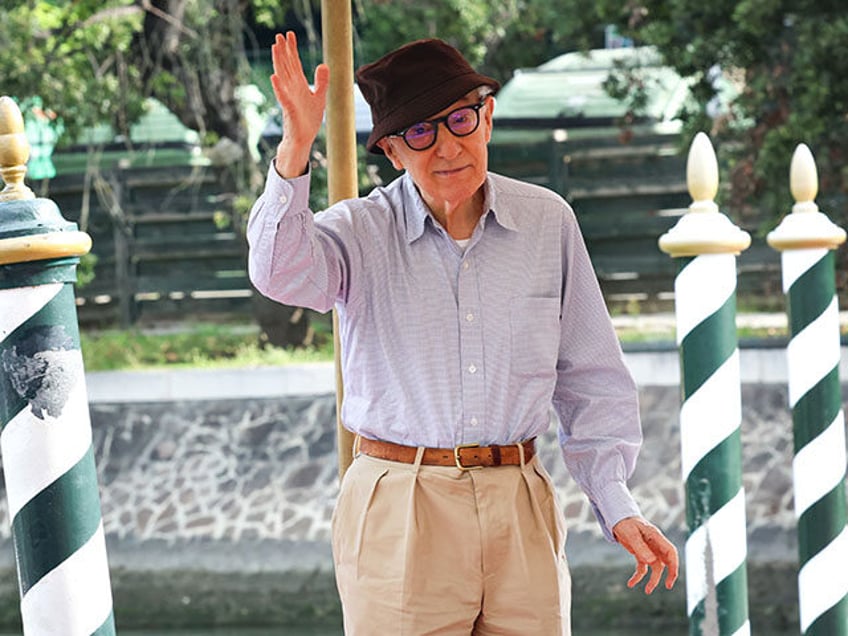 Woody Allen is seen arriving at the 80th Venice International Film Festival 2023 on Septem