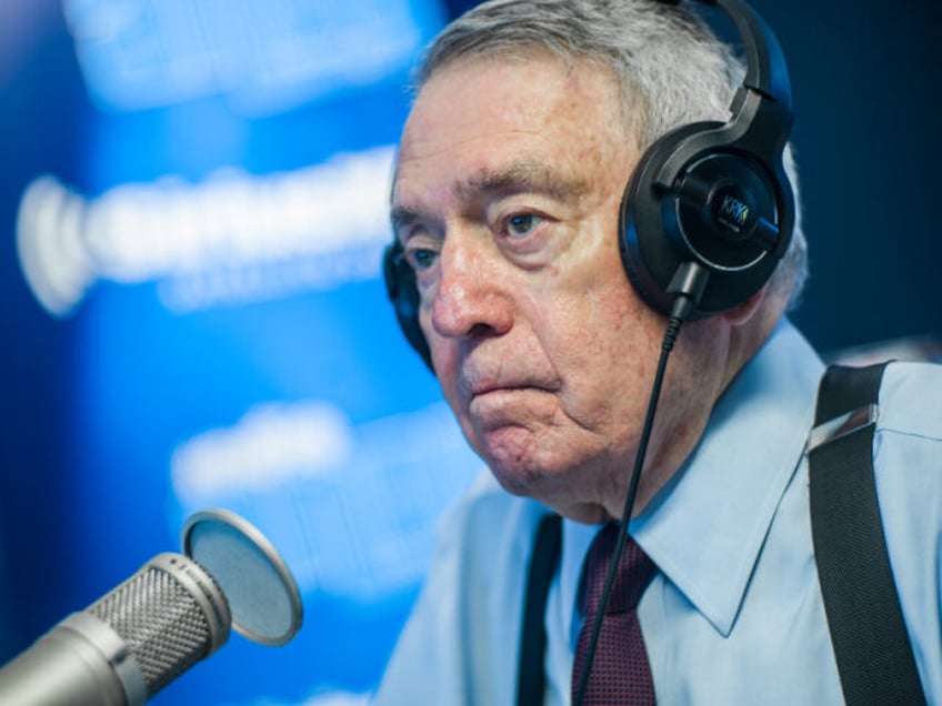 NEW YORK, NEW YORK - SEPTEMBER 10: (EXCLUSIVE COVERAGE) Dan Rather visits SiriusXM Studios