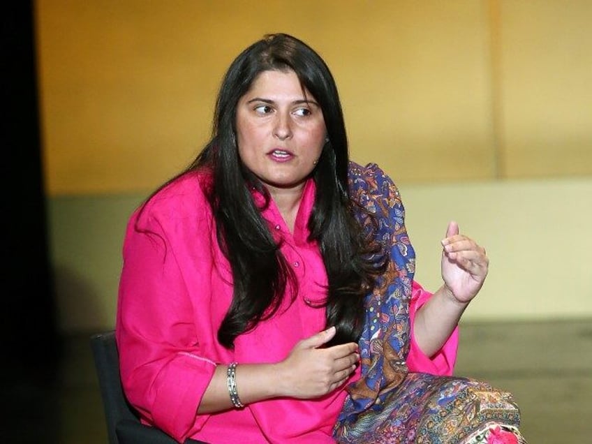 Journalist Sharmeen Obaid-Chinoy speaks on stage at the 8th Annual Women in the World Summit at Lincoln Center for the Performing Arts on April 6, 2017, in New York City. (Monica Schipper/WireImage via Getty)