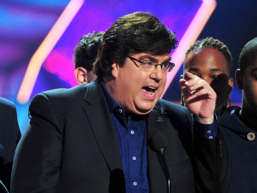 LOS ANGELES, CA - MARCH 29: Producer Dan Schneider (C) accepting the Nickelodeon Lifetime Achievement Award onstage during Nickelodeon's 27th Annual Kids' Choice Awards held at USC Galen Center on March 29, 2014 in Los Angeles, California. (Photo by Frazer Harrison/KCA2014/Getty Images)
