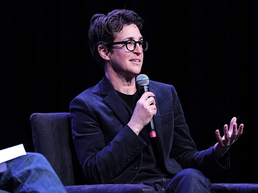 Rachel Maddow is seen in conversation with David Remnick during the The 2024 New Yorker Fe