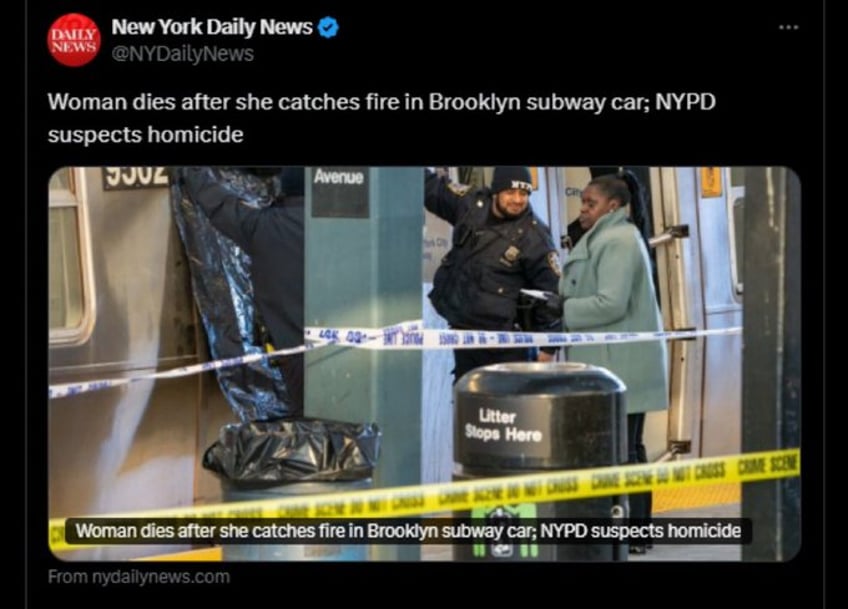 nolte ny daily news lies about subway murder victim catching fire