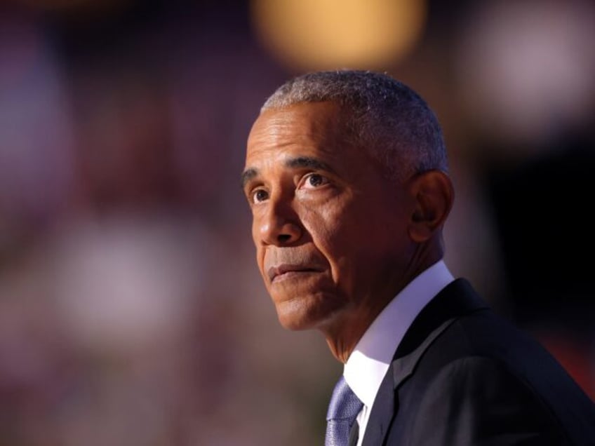 Former US President Barack Obama speaks on the second day of the Democratic National Conve