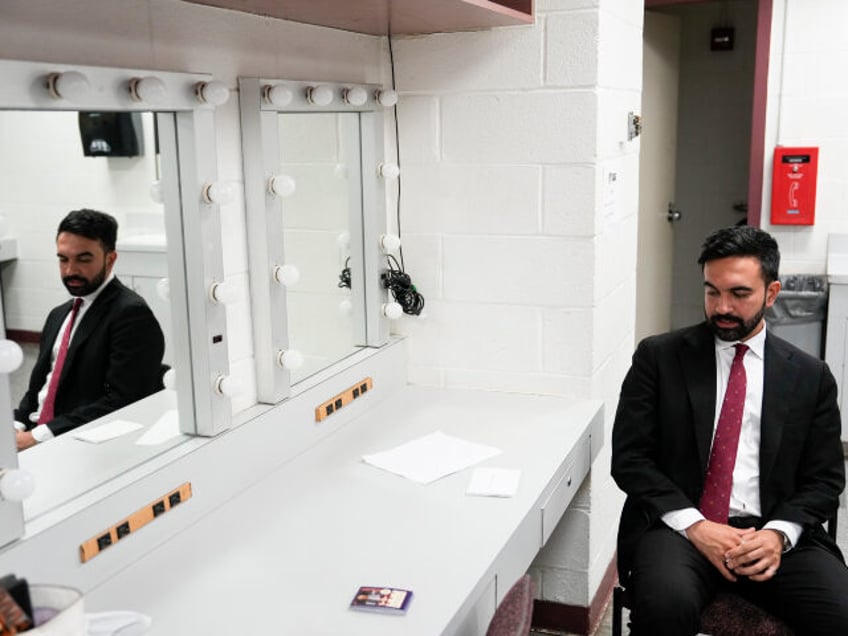 Assemblyman Zohran Mamdani preps before the New York City Democratic Mayoral Primary Debat