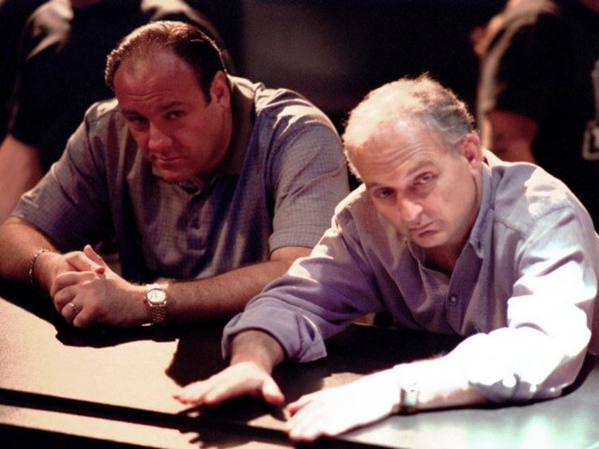 The Sopranos, HBO's Hit Series About A Modern-Day Mob Boss Caught Between Responsibilities To His Family And His "Family," Debuts New Episodes On Sunday Nights. Pictured: Series Star James Gandolfini and David Chase, The Show's Creator. (Getty Images)