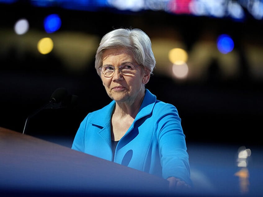 U.S. Sen. Elizabeth Warren (D-MA) speaks on stage during the final day of the Democratic N