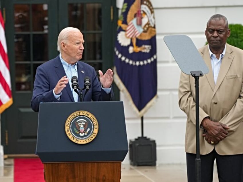 President Biden, the First Lady, and Secretary of Defense Austin are welcoming military fa