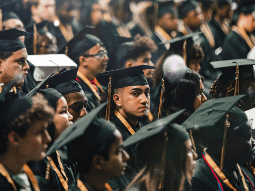 Crowd of Graduates in Academic Gowns
