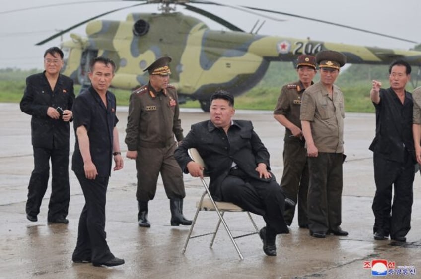 A handout picture from North Korea's official Korean Central News Agency shows leader Kim