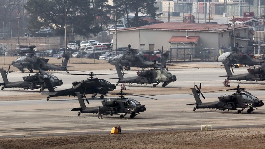 U.S. Army Apache helicopters