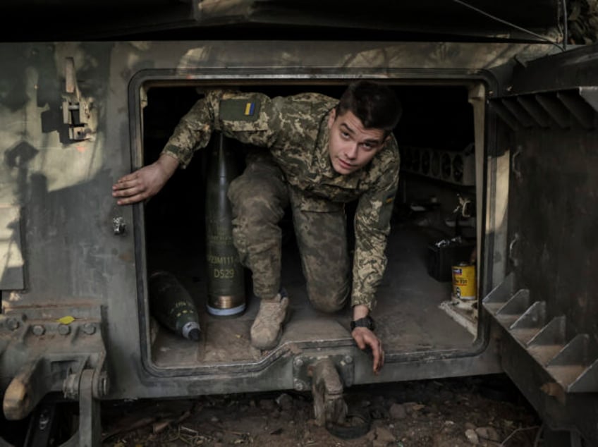 In this photo provided by Ukraine's 24th Mechanised Brigade press service, a Ukrainian sol