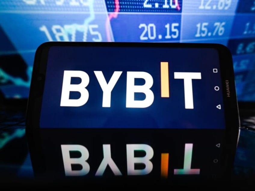 POLAND - 2023/11/14: In this photo illustration, a Bybit logo is displayed on a smartphone